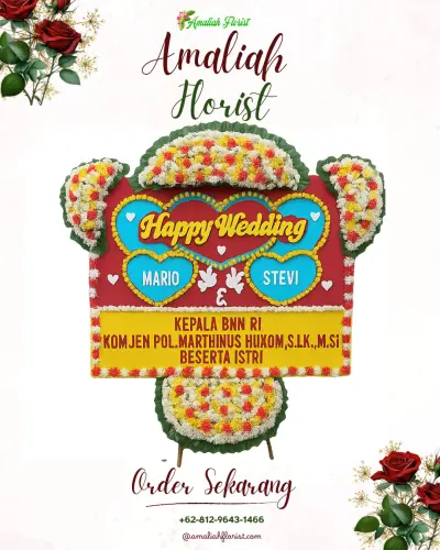 Karangan Papan Bunga Pernikahan di Indarung